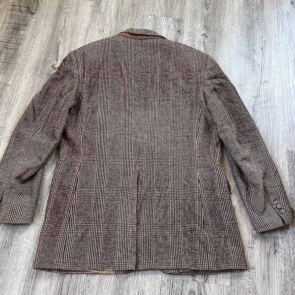 Brooks Brothers Blazer Men's 42L Brown Windowpane Plaid 100% Camel Hair Grandpa‎ - Picture 10 of 12